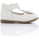 Emel es2409g-2 dievčenské preventívne balerínky ročky poltopánky biele