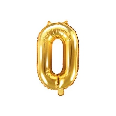 Balón fóliový 35cm číslo 0 zlatý