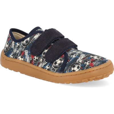 Froddo Plátené tenisky barefoot Canvas Blue+ futbal modré