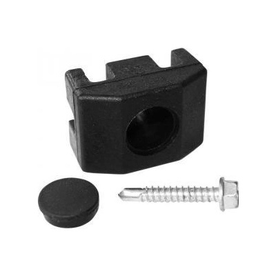 Úchyt panelu na sloupek 60x40mm - PVC vč. šroubu barva:: černá