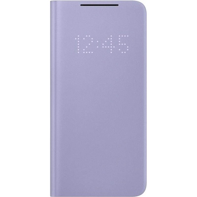 Samsung LED View Cover EF-NG991PV - оригинален калъф през който виждате информация от дисплея за Samsung Galaxy S21 (лилав)