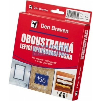 Debbex Oboustranně lepicí upevňovací páska v krabičce 25 mm x 2 mm x 10 m bílá