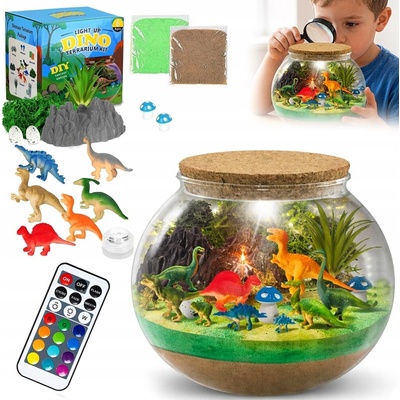 žiadna značka DINOZAUR KREATÍVNA SADA NOČNÁ LAMPA MAGICKÁ TERRARUIM LED DARČEK DIY