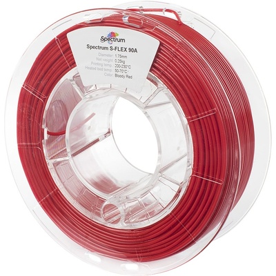 Spectrum 80252 3D филамент, S-Flex 90A, 1, 75mm, 250g, Червен (Bloody red) (80252)