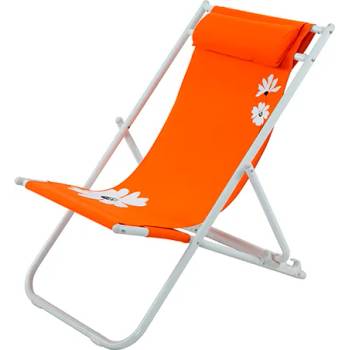 Image 1 of Horecano Hg-Стол плажен 3-позиционен 20289-flower 37 ОРАНЖЕВ (0195293)