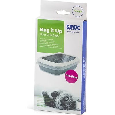Savic Bagit Up Medium - пликове за котешка тоалетна 42 / 32 см. , 12 броя, подходящ за Iriz 42, Aristos Medium, Duchese, Gizmo M