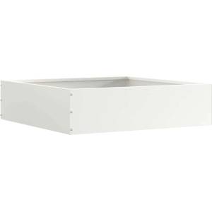 vidaXL Ограда за трева 50 x 50 x 13 см Стомана Бяло (874718)