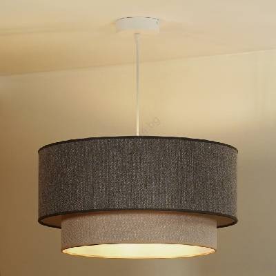 Duolla Duolla- Пендел BOHO ECO RECYCLING 1xE27/15W/230V Ø 45 см кафяв/кремав (DU603911)