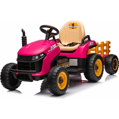 Mamido elektrický traktor BBH-030 s přívěsem růžová