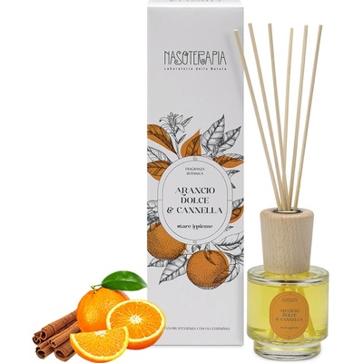 Nasoterapia aroma difuzér s tyčinkami Arancio Dolce e Cannella Pomeranč a skořice 100 ml