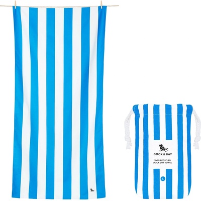 Dock & Bay Плажна кърпа бързосъхнеща 90 x 160 cm, син (TOWLB-CAB-LG-BLUE-R)