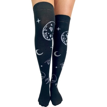 Pamela mann чорапи над коляното PAMELA MANN - Astrology Over - Черно/Бяло - PM1106