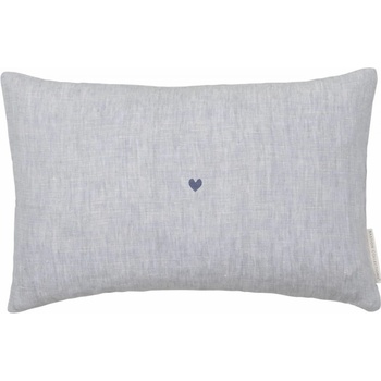 Bastion Collections Ľanový vankúš s výplňou Blue Heart 30x50
