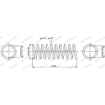 Pružina tlumiče pérování MONROE (MOSP3003, MO SP3003), zadní - SUBARU FORESTER – Zbozi.Blesk.cz