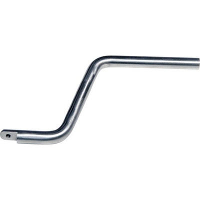 Držiak na madlo Pertura so zalomením 100 mm, ochrana proti prelezeniu, nerez (61)