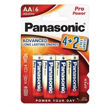 Panasonic Батерии Panasonic Pro Power Gold Alkaline AA, 6 броя (LR6PPG-6BP4-2) (LR6PPG-6BP4-2)