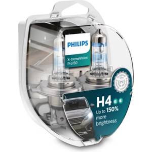 Philips Крушка, фар PHILIPS H4, 12V, 60/55W, 3600K, 1650/1000lm, 2 бр