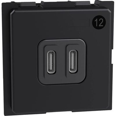 BTicino Розетка 2xUSB за зареждане тип C+C 3A 30W 2 мод. Living Now - K4293CC (K4293CC)