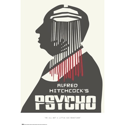 Plagát, Obraz - Alfred Hitchcock - Psycho, 61 × 91.5 cm