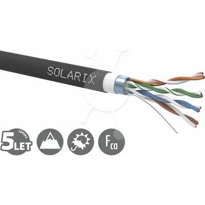 Solarix SXKD-5E-FTP-PVC+PE CAT5E FTP PVC+PE Fca dvojitý plášť, cívka, 305m