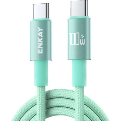 Enkay 129882 PD100 Rýchlonabíjací USB-C 100W 2m zelený
