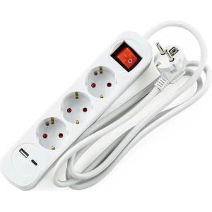 Muhler 3 Plug + 2 USB 3 m Switch (1006182)