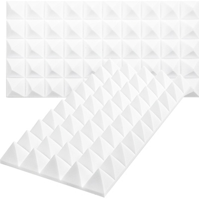 Nástěnný panel Stropní kazeta pěnová pyramida Bílá 25 cm x 50 cm