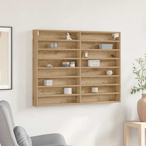 vidaXL Витрина Монтиране на стена Дъб 100 x 8, 5 x 75 cm (869187)