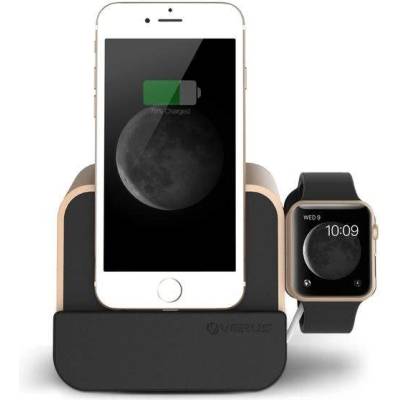 VRS Design New i-Depot Plus Cradle - док станция за iPhone, iPad, iPod и Apple Watch (златиста)