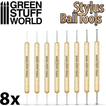 Green Stuff World 8x Sculpting STYLUS tool set / 8x sada nástrojov na tvarovanie