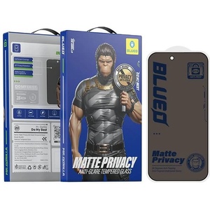 Blueo Затъмняващ-Матов Стъклен Протектор за iPhone 16 Pro, Blueo Privacy & Matte Glass, Черен (6934663764143)