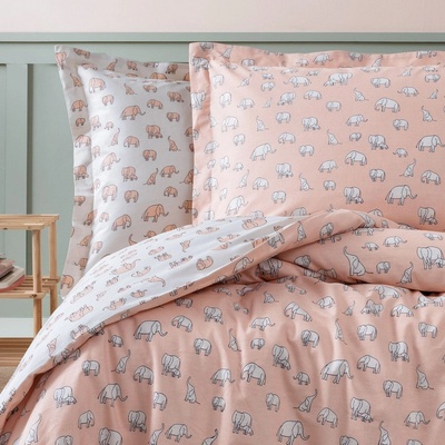 Yataş Bedding Renforcé dětské povlečení Poovey s prostěradlem růžové 160 x 220 cm