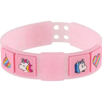 PIXIE CREW Nastaviteľný náramok ružová Glitternox 4 multipixely PXX-02-32
