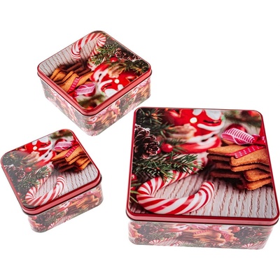 Dakls Метални кутии за сладкиши в комплект 3 бр. Christmas - Dakls (EBA128)