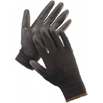 FRIDRICH & FRIDRICH Pracovní rukavice Bunting BLACK ECO , polyuretan na dlani a prstech černá 10