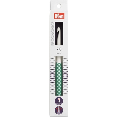 PRYM Háček na háčkování ergonomický plastový PRYM ERGO, velikost 7mm, délka 17cm