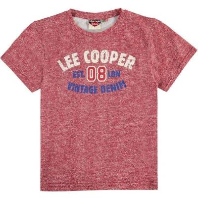 Lee Cooper dětské tričko red marl