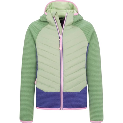 TROLLKIDS Детско поларено яке Trollkids Girl's Sirdal Jacket Fleece jacket - Pistachio Green / Violet Blue / Wild Rose - размер 98 (EU) (703-4380-0312)