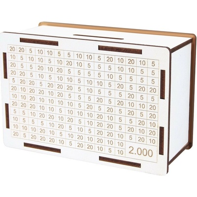 Pokladnička drevená Moneybox 2000
