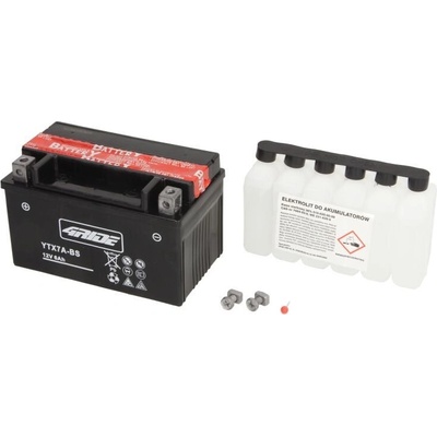 Мото акумулатор 4Ride YTX7A-BS - 12V, 6.3Ah, AGM, сухо зареден (YTX7A-BS)