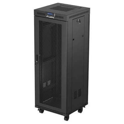 Lanberg rack cabinet 19" free-standing 32U-600X600 (FLAT PACK) with mesh door LCD black (FF01-6632-23BL)