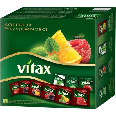 Vitax mix Kolekcia čajov 9 príchutí 90 ks 161 g