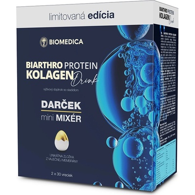 Biomedica Biarthro Protein Kolagen drink 2 x 30 vrecúšek + darček mini mixér