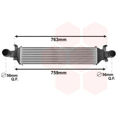 CHLADIČ TURBA, INTERCOOLER VAN WEZEL 30004658