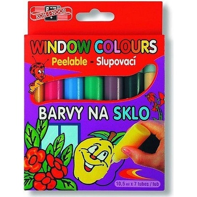 Koh-i-noor Farby na sklo zlupovacie sada 7 ks