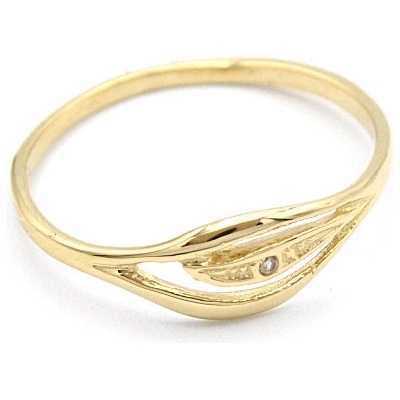 B&B Goldinvestic Zlatý jemný se zirkonem N4501