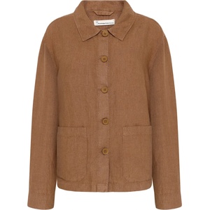 KnowledgeCotton Apparel Дамско ежедневно яке KnowledgeCotton Apparel Women's Regular Linen Overshirt Casual jacket - Tuffet (103-2500-0213)