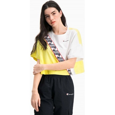 CHAMPION tričko Colour Block Jacquard Logo Tape Cropped T-Shirt YS004