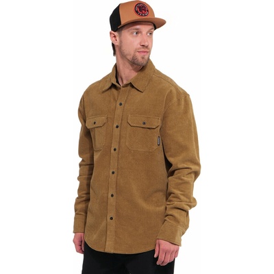 Horsefeathers vodoodpudivá technická košile Dough camel corduroy hnědá