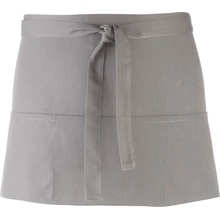 Premier Workwear Krátka čašnícka zástera s vreckami Svetlošedá